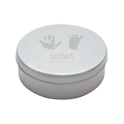 BamBam Hand/Foot Print Tinbox Silver