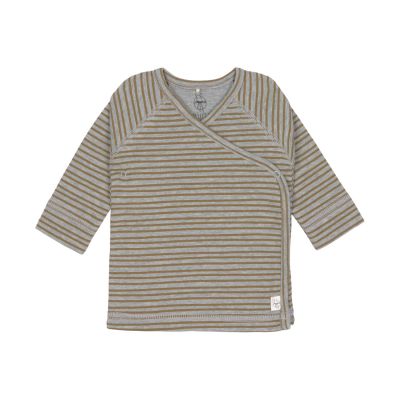 Laessig Kimono Striped T-shirt Grey Melange