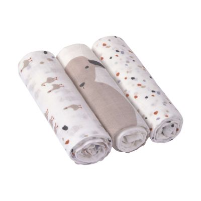 Laessig Tiny Farmer Explorer Speckles Swaddle 3 Stuks