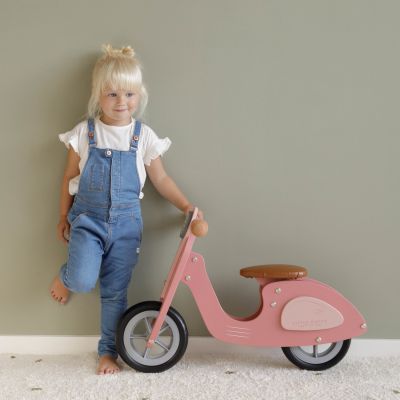 Babypark Little Dutch Houten Loopscooter Pink aanbieding