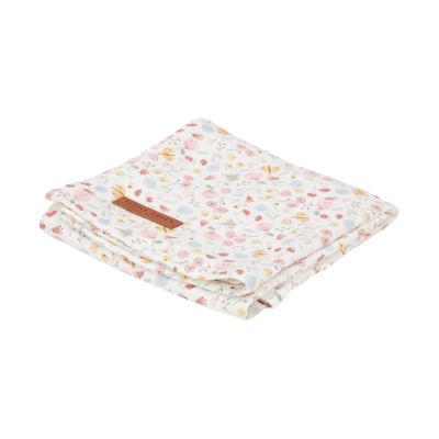 Little Dutch Hydrofiel Luier Flowers &amp; Butterflies Roze 120 x 120 cm