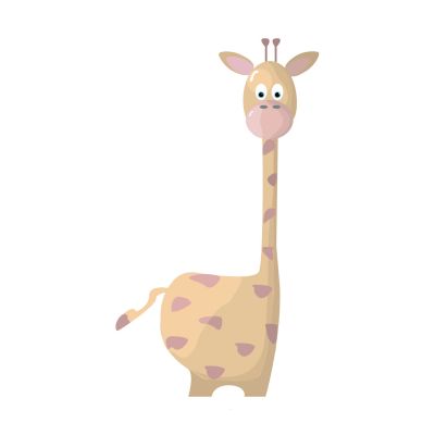 LM Baby Art Jungly Jungle Giraffe Muursticker