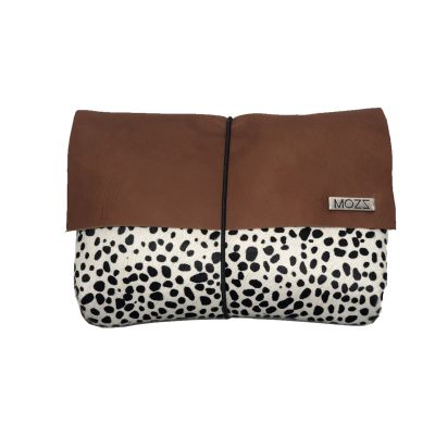 Mozz Bags Luieretui Cognac Baby Cheetah Wit