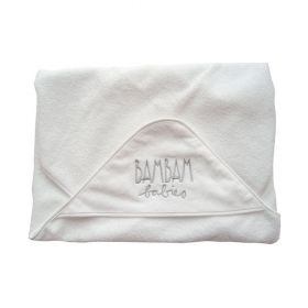 BamBam Baby Hooded Towel Silver