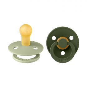 BiBs Retro Fopspeen Sage / Hunter Green 6-18 Mnd 2 Stuks