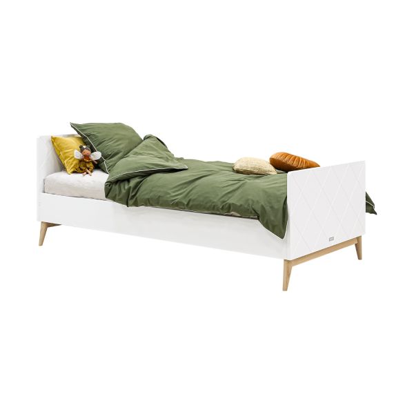 Bopita Paris Bed Wit / Eiken 90 x 200 Cm