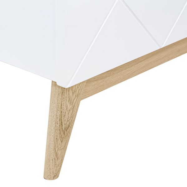 Bopita Paris Bed Wit / Eiken 90 x 200 Cm