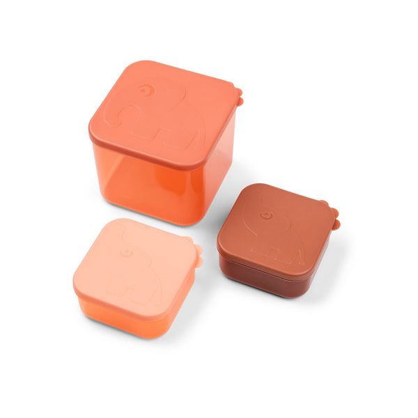 Done By Deer Elphee Snackbox - Large - 3 Stuks - Papaya