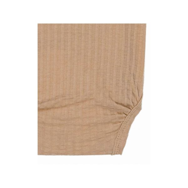 Lodger Seersucker Overslagromper - Lange Mouw - Mt. 50 - Beige