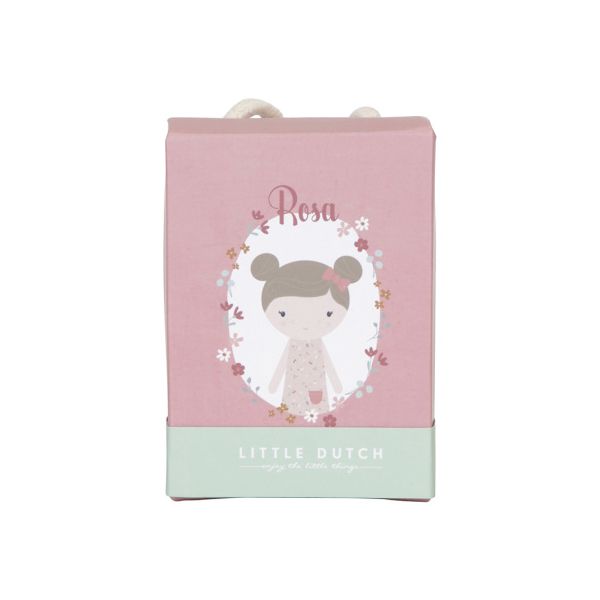 Little Dutch Little Pink Flowers Knuffelpop - Rosa - 10 cm