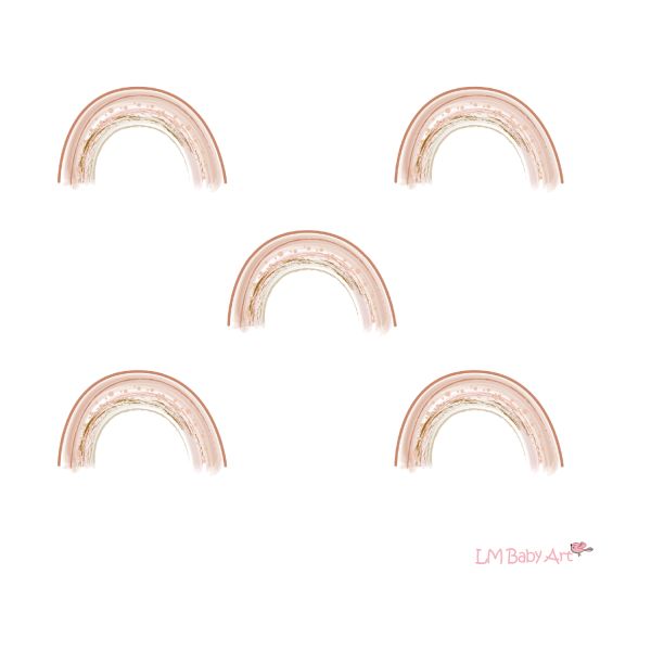 LM Baby Art Regenbogen Set Muursticker Nude