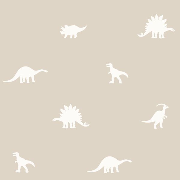 Estahome Dinosaurussen Behang I - 0,53 x 10,05 m - Beige