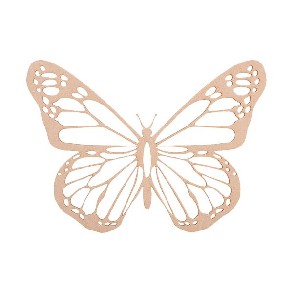 Maison Cocon Vlinder Monarch Wanddecoratie - Small - Naturel