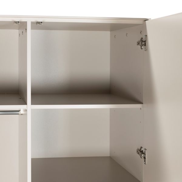 Kidsmill Sixties Babykamer Oatmeal / Walnoot | Commode + Kast 2-Deurs