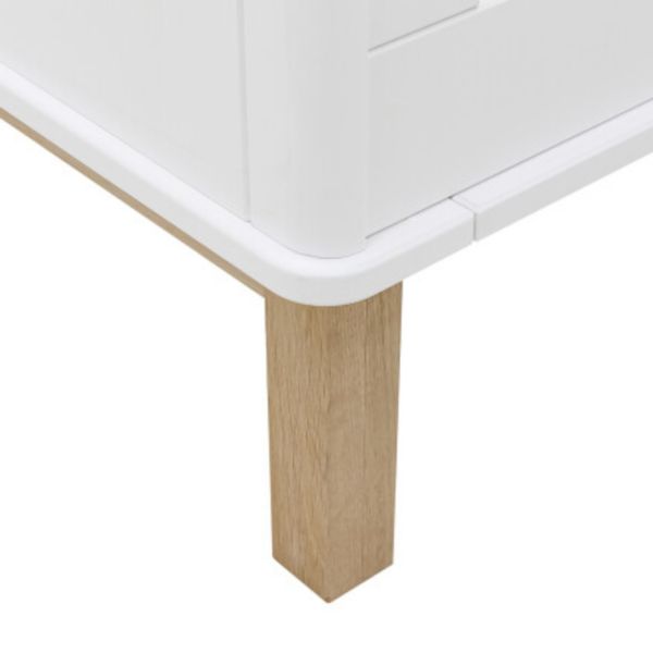 Bopita Mika Ledikant Wit / Eiken 60 x 120 Cm