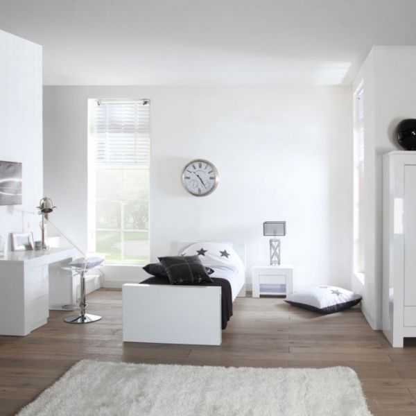 Oppervlakte Walter Cunningham neutrale Kidsmill Alaska Bed Wit Hoogglans 90 x 200 cm | Babypark