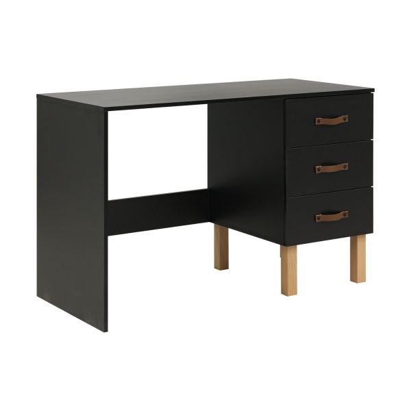 Bopita Floris Kinderkamer Zwart / Naturel | Bed + Bureau