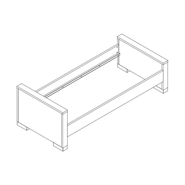 Kidsmill Brent Oldwood Bed Grijs 90 x 200 cm