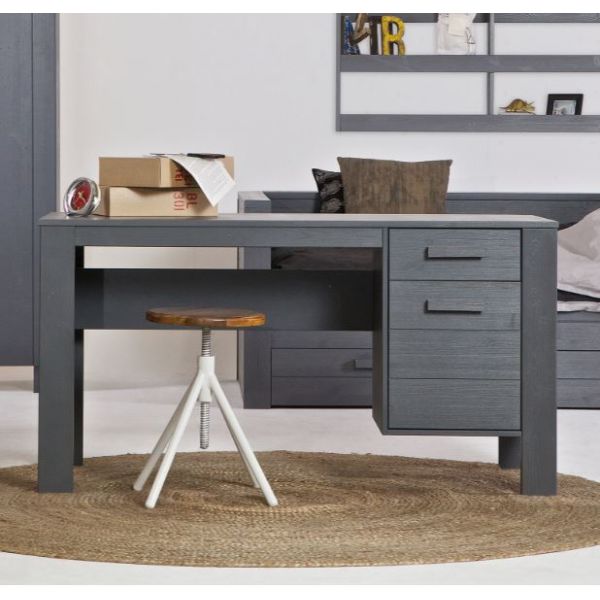 aanwijzing verkenner Fascineren Woood Bureau Dennis Steel Grey | Babypark