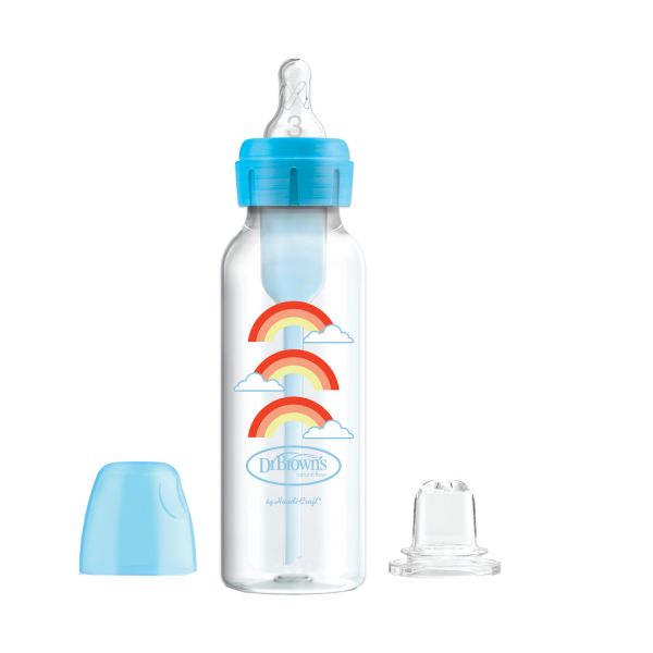 Dr. Brown’s Options+ Starter Kit Fles / Sippy Smal Blauw 270 ml
