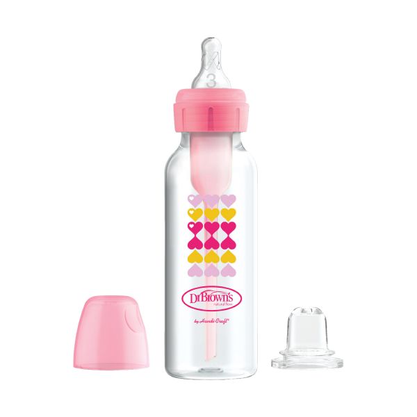 atoom Nauwkeurig Correspondent Dr. Brown's Options+ Starter Kit Fles / Sippy Smal Roze 250 ml | Babypark