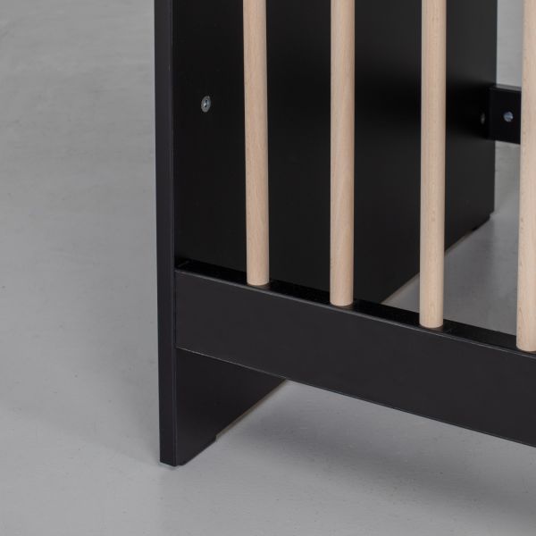 Europe Baby Nova Babybed Zwart Eiken 60 x 120 cm