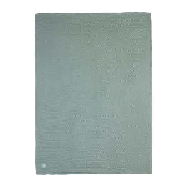 Jollein Basic Knit Wiegdeken 75 x 100 cm Forest Green / Fleece