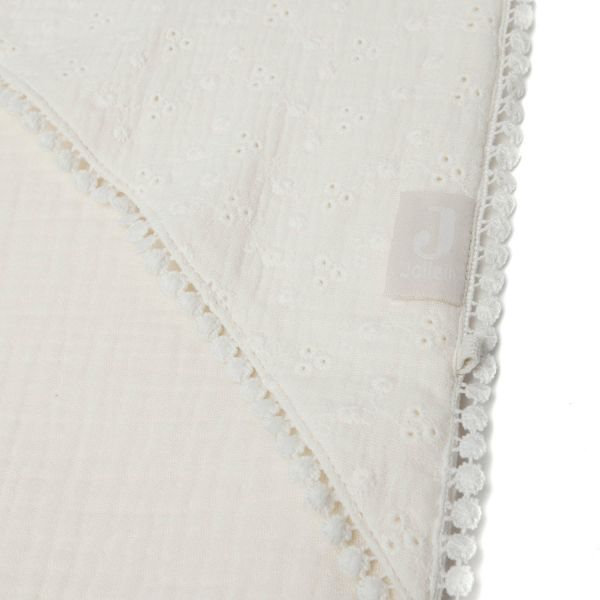 Jollein Embroidery Badcape 75 x 75 cm Ivory