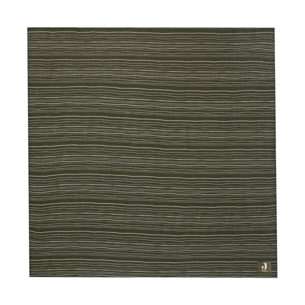 Jollein Stripe Multidoek Hydrofiel Large Leaf Green