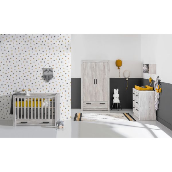 Kidsmill Sem Nautic Babykamer Grijs | Bed 60 x 120 cm + Commode