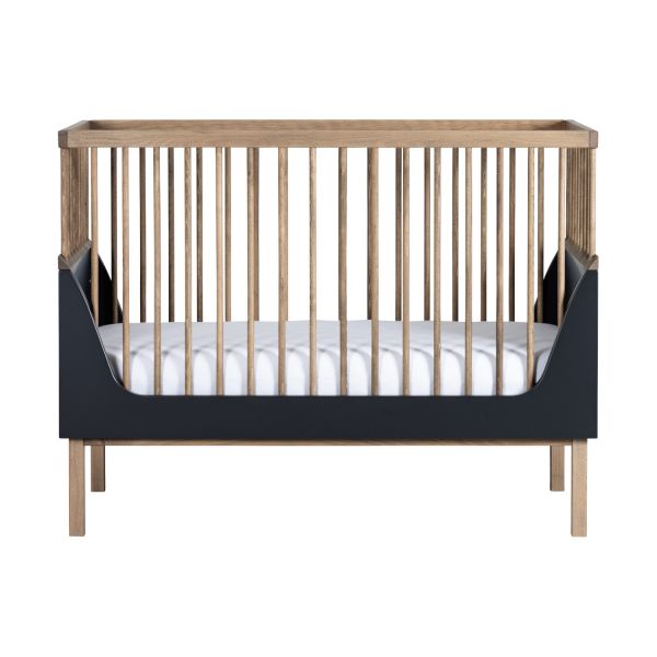 Kidsmill Sepp Babykamer Antraciet / Beuken | Bed 60 x 120 cm + Commode