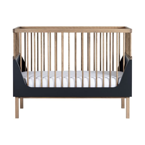 Kidsmill Sepp Babykamer Antraciet / Beuken | Bed 60 x 120 cm + Commode