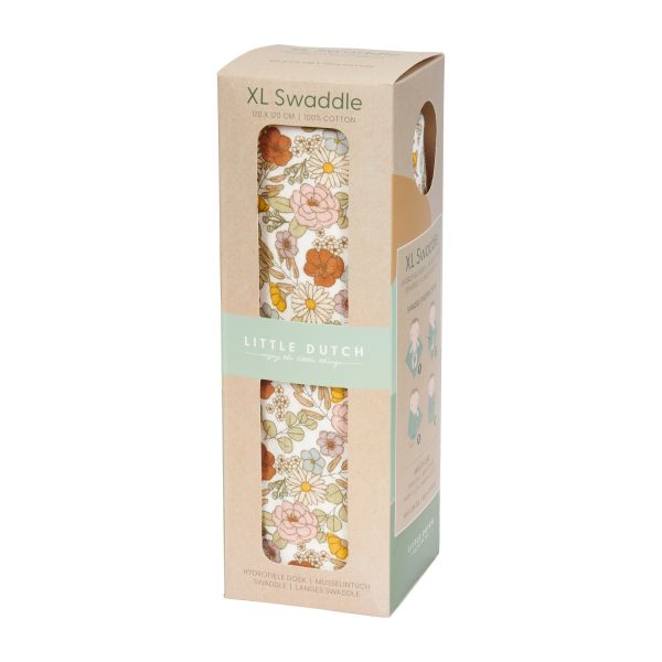 Little Dutch Vintage Little Flowers Hydrofiel Luier 120 x 120 cm