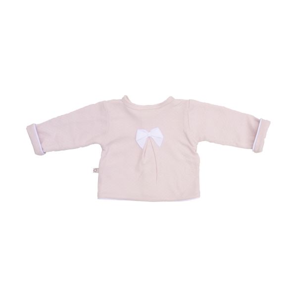 Mats & Merthe Daisy Vest Met Strik Pink 3 Mnd