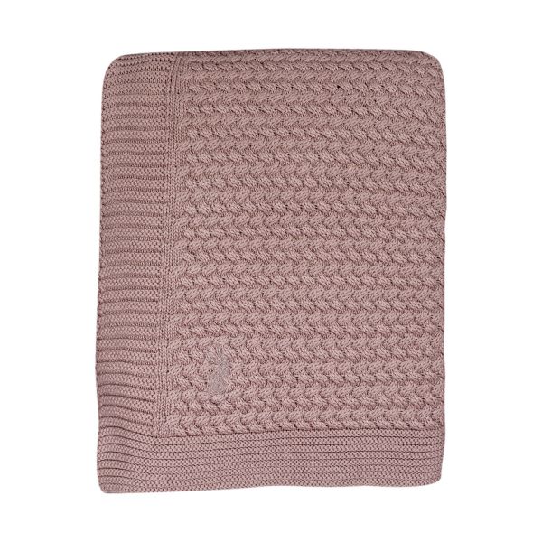 Mies & Co Gebreide Ledikantdeken Pale Pink 110 x 140 cm