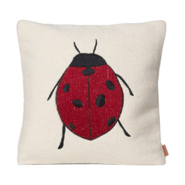 Ferm Living Embroidered Kussen Ladybird