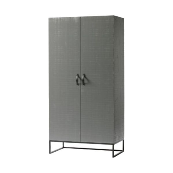 Woood Morris Kast 2-Deurs Grenen Leem