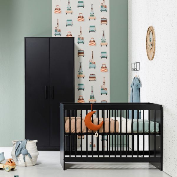 Europe Baby Nova Kledingkast 2-Deurs Zwart