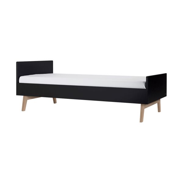 Kidsmill Sixties Bed Zwart Mat / Naturel 90 x 200 cm