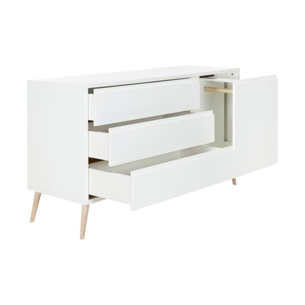 Europe Baby Sterre / Raw Babykamer Wit | Bed 60 x 120 cm + Commode