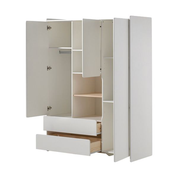 Vipack Kiddy Kledingkast Wit 3-Deurs