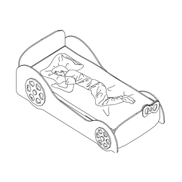 Vipack Love Car Bed Roze 90 x 200 cm